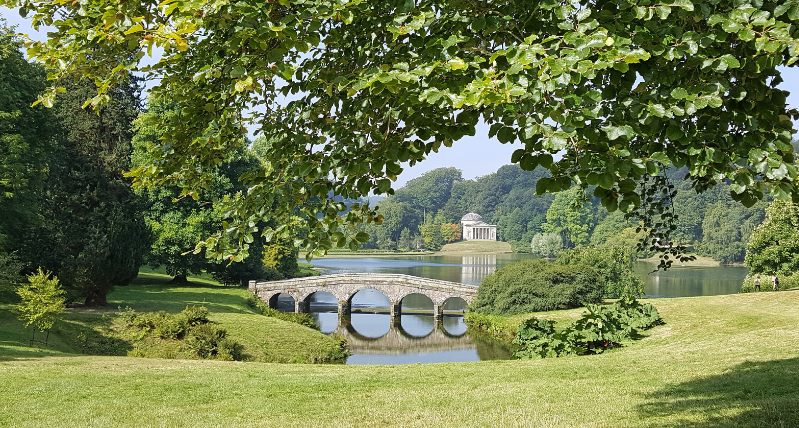 Lake reflections at Stourhead National Trust